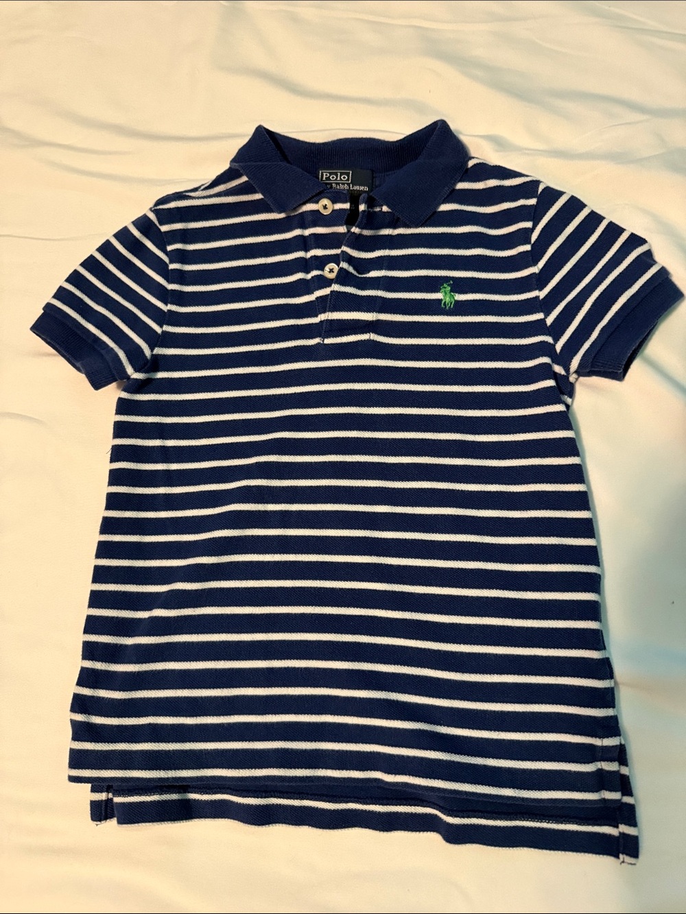 Polo by Ralph Lauren Navy & White Striped Kids Polo Shirt BUNDLE FOR DISCOUNT